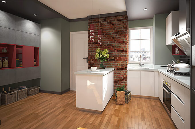 OPPEIN Bangladesh Condo Project High Quality Kitchen Cabinets