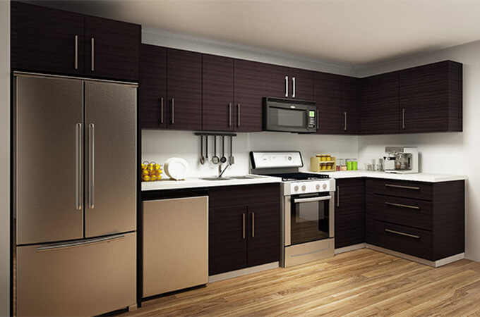OPPEIN Canada Melamine Kitchen Cabinet