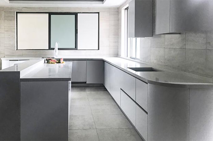OPPEIN High Gloss Lacquer Kitchen Cabinet in Nigeria
