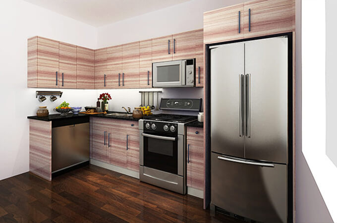 OPPEIN Modern Canada Design Wooden Kitchen Cabinet