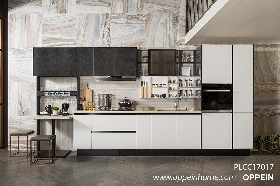 Laminate and UV Lacquer Straight Line Kitchen PLCC17017