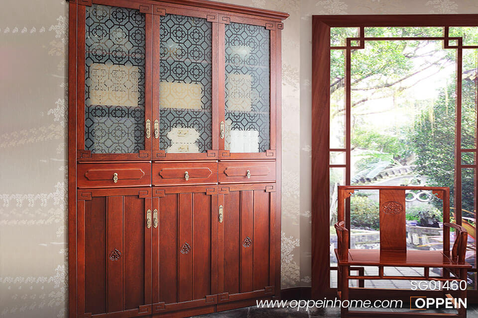 OPPEIN Solid Wood Bookcase SG01460