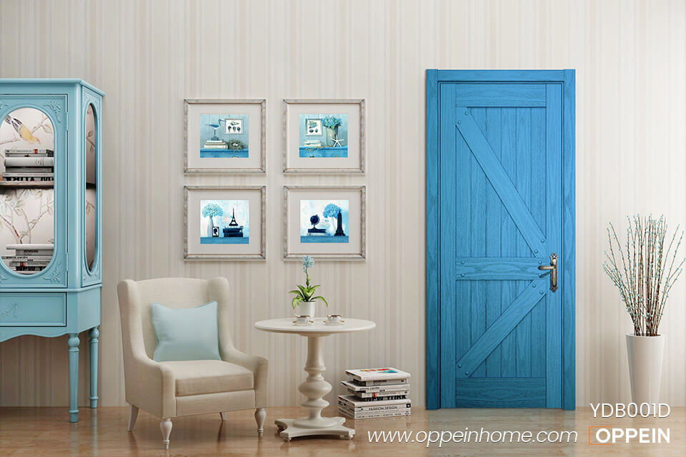 Modern Wood Veneer Hinged Interior Door YDB001D