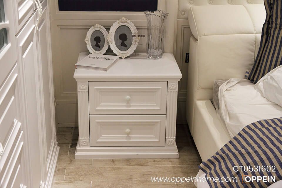 Traditional White PVC Bedside Drawer CT0481605