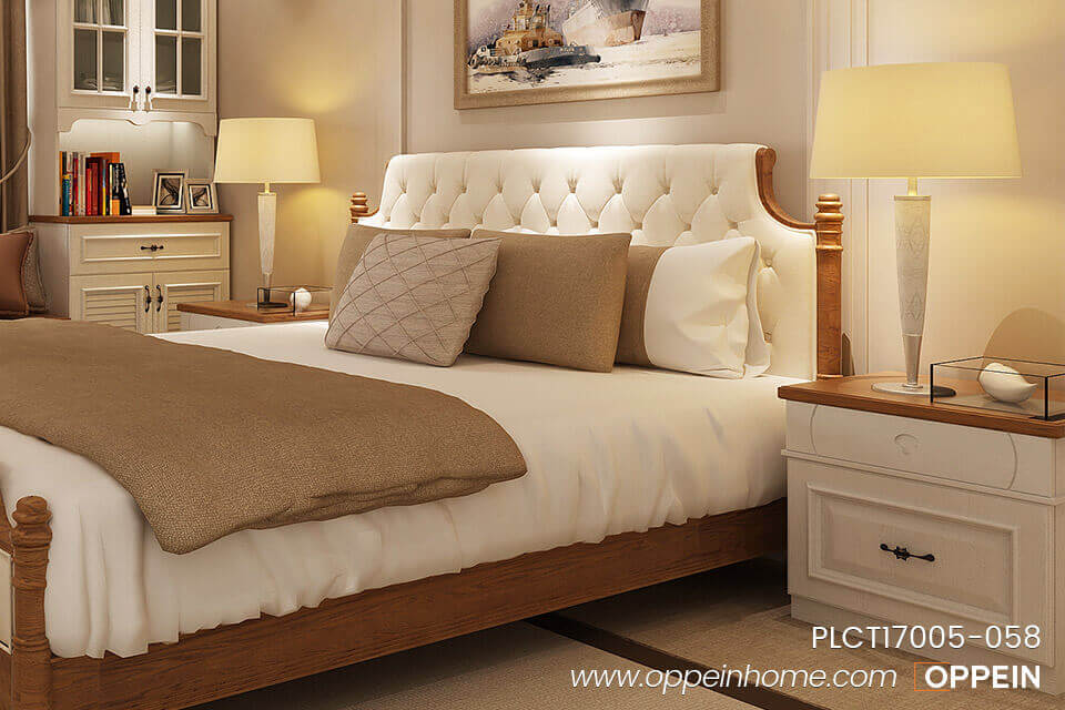 Traditional White PVC Small Nightstand PLCT17005-058