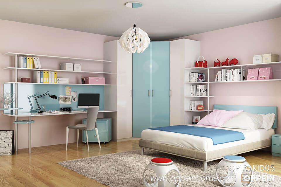 Contemporary Bedroom in Blue for 10 Years's Old Child OP16-KID05