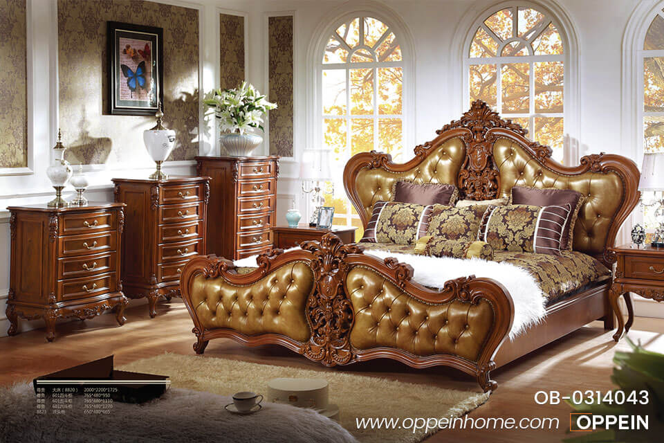 Luxury Traditional  Bed With Upholstered Headboard OB-0314043