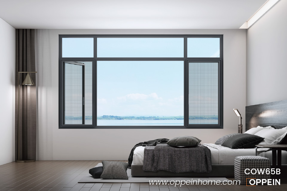 Overall Design Black Aluminum Casement Window COW65B
