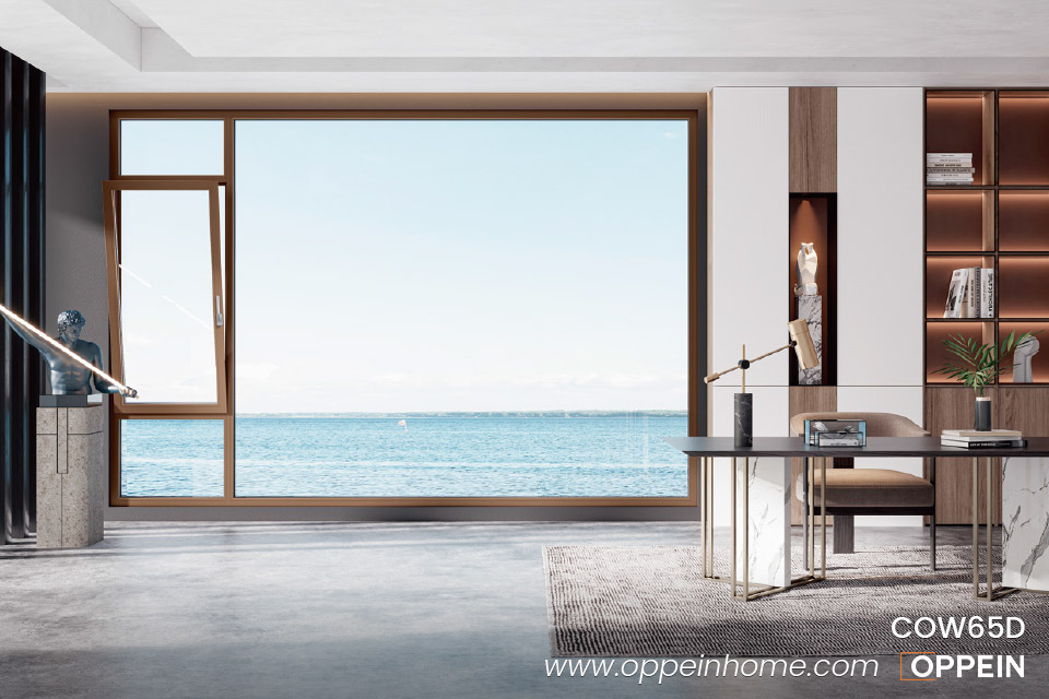 Modern Customized Aluminum Casement Glass Window COW65D