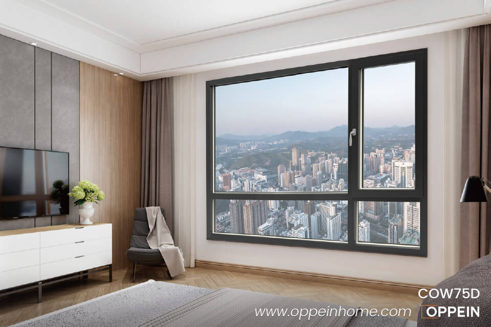 Easy to Clean Bedroom Aluminum Window COW75D