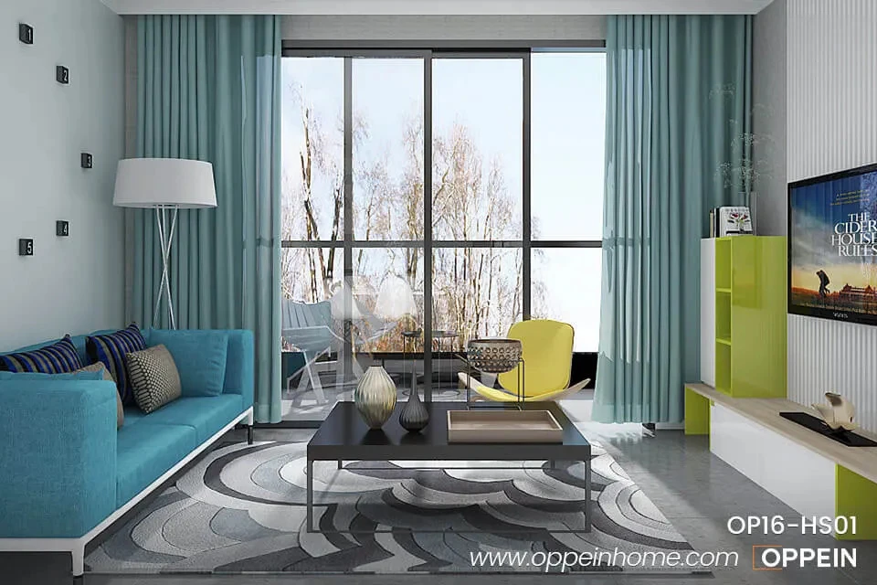 Modern Fresh Green High Gloss Lacquer House Furniture OP16-HS01
