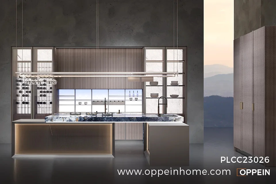 Modern Wood Veneer Luxury Ktchen Cabinet Design - WALDEN
