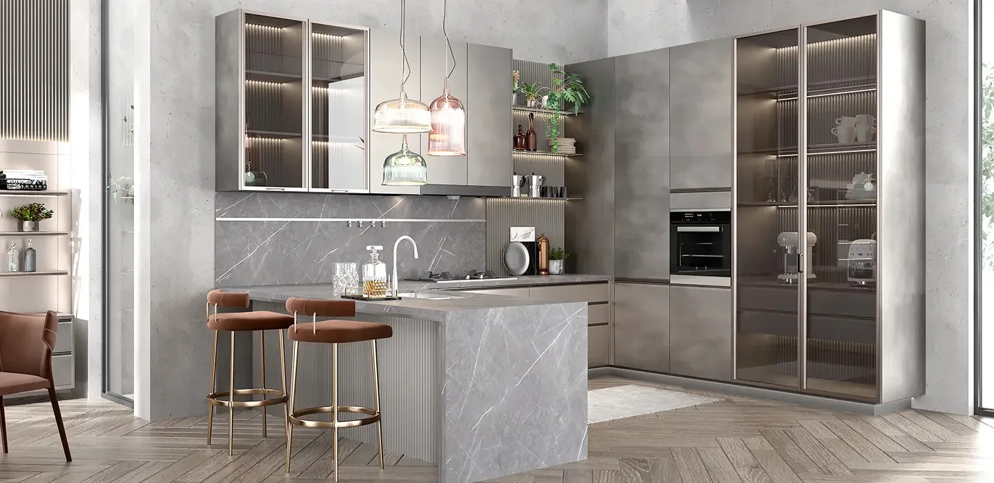 u-shaped-luxury-grey-kitchen-cabinet-design-2