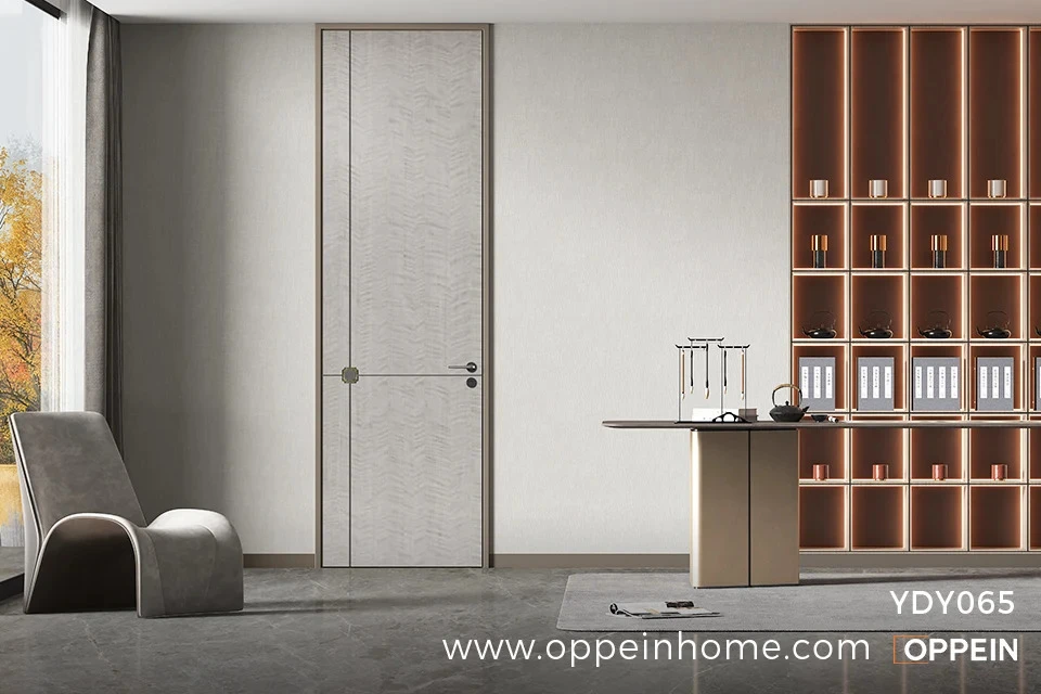 Modern Light Grey Flat Interior Door for sale - YDY065