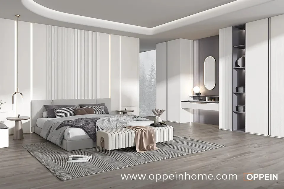 2024 White & Light Grey Interior Solution Open Closet - Time Quest