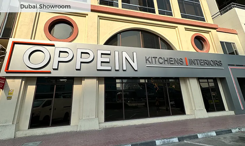 oppein dubai kitchen cabinet showroom