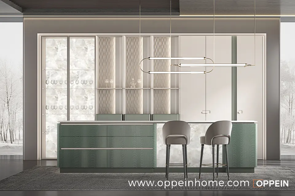 Forest Green and Soft White Lacquered Full House Furniture