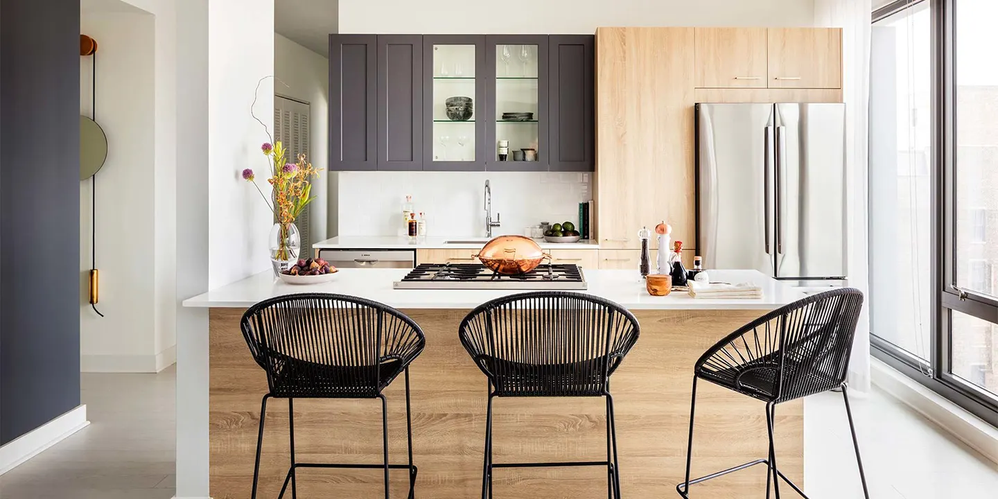 chicago-luxury-apartments-project-grey-shaker-and-oak-wood-kitchen-cabinets chicago-luxury-apartments-project-grey-shaker-and-oak-wood-kitchen-cabinets