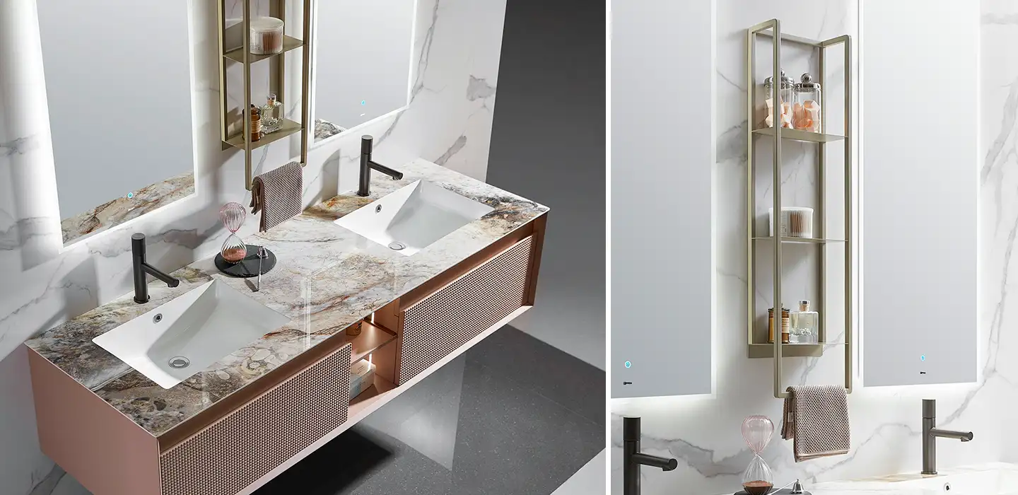 modern-wall-hung-pink-double-bathroom-vanity-with-sintered-stone-countertop modern-wall-hung-pink-double-bathroom-vanity-with-sintered-stone-countertop