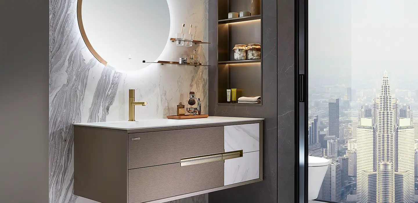 modern-wall-mounted-brown-bathroom-vanity-with-white-countertop modern-wall-mounted-brown-bathroom-vanity-with-white-countertop