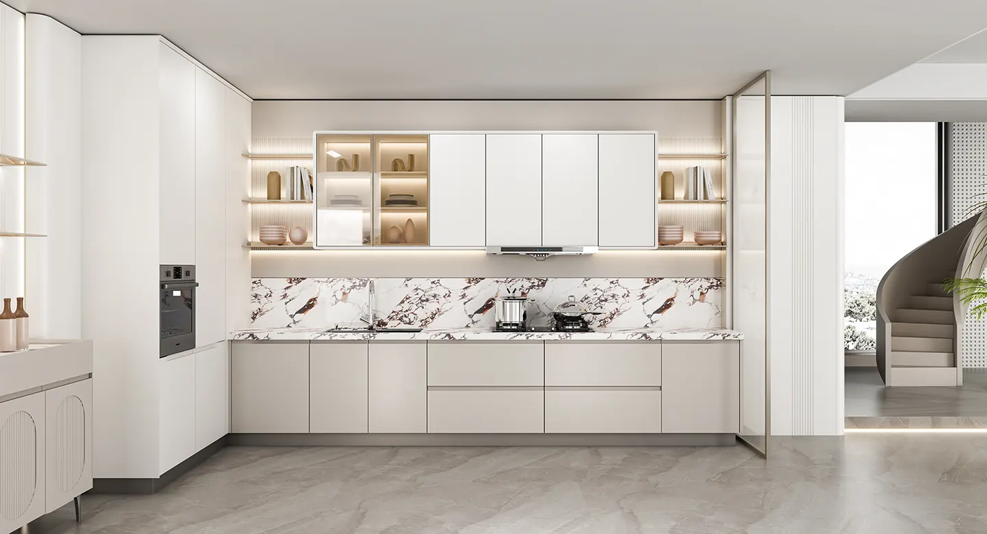 grey-and-cream-l-shpaed-lacquered-kitchen-cabinets-modern-minimalist-style