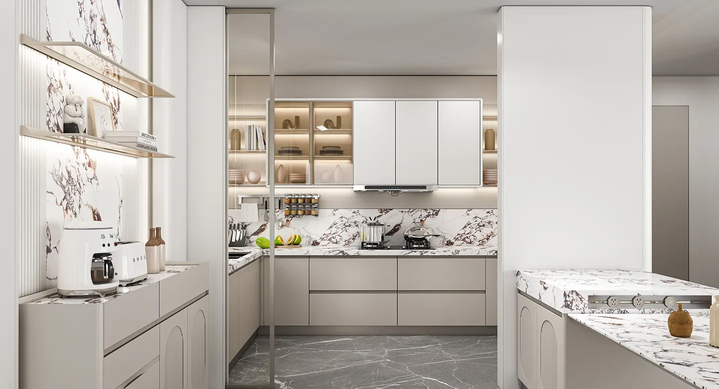 grey-and-cream-modern-kitchen-cabinets-with-white-countertop