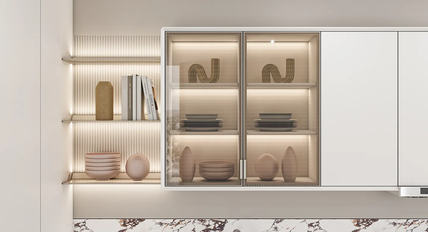 modern-glass-wall-cabinets-and-metal-shelves