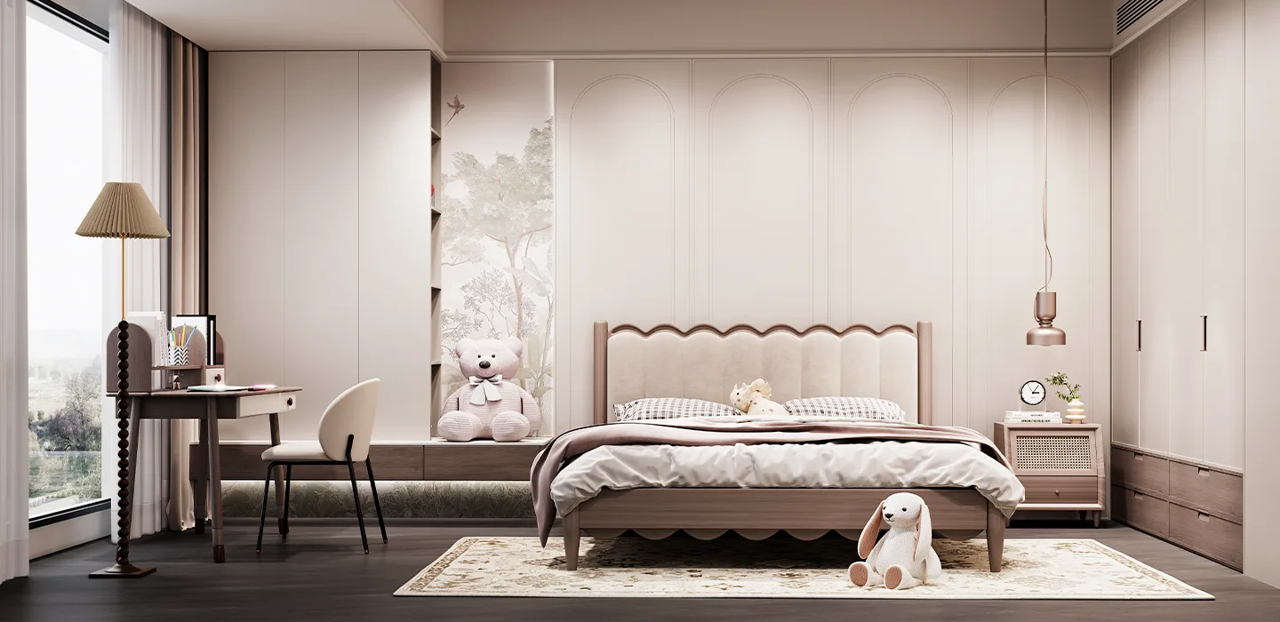 walnut-and-white-full-house-in-retro-maillard-style-fitted-bedroom-furniture walnut-and-white-full-house-in-retro-maillard-style-fitted-bedroom-furniture