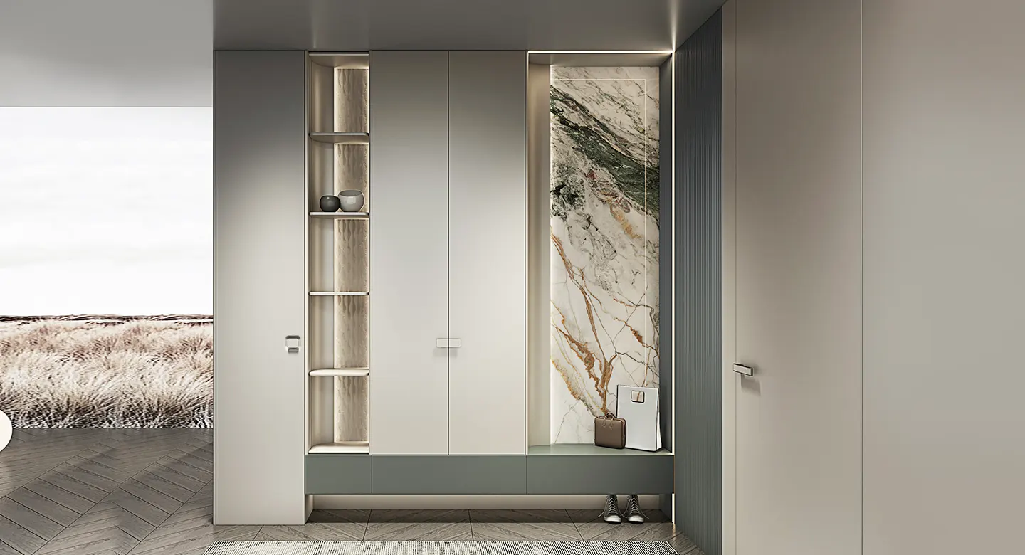 forest-green-and-soft-white-lacquered-full-house-furniture-entrance-cabinets