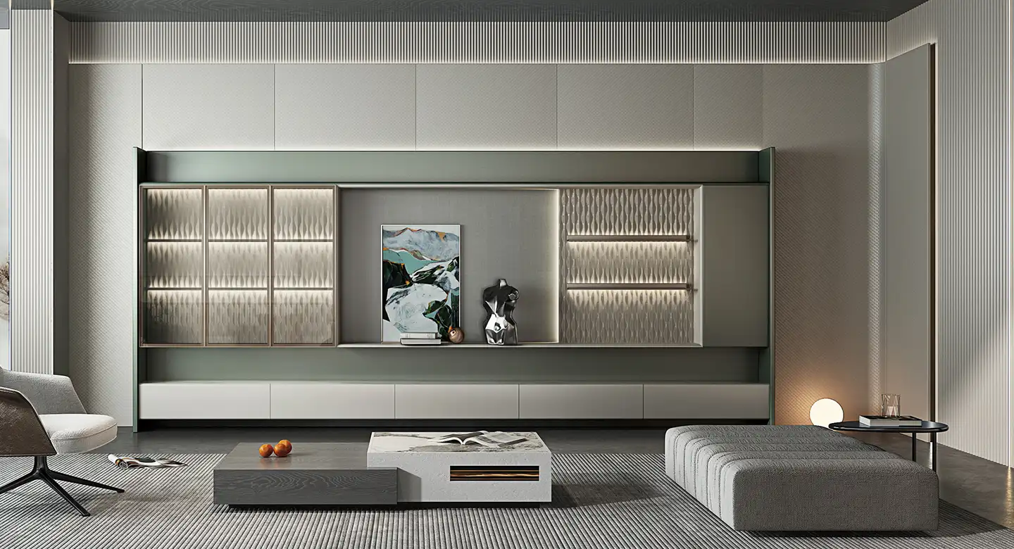 forest-green-and-soft-white-lacquered-full-house-furniture-tv-cabinets