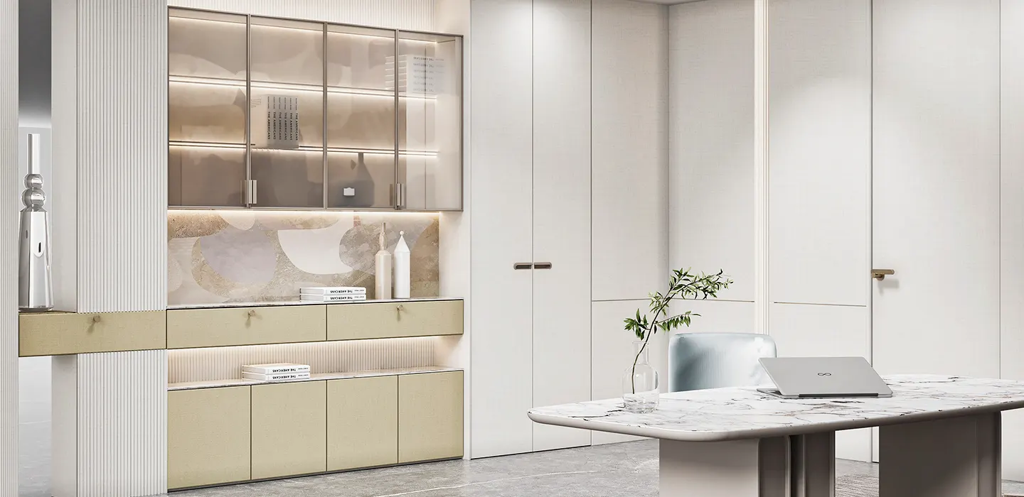 modern-minimalist-white-and-yellow-study-room-cabinets